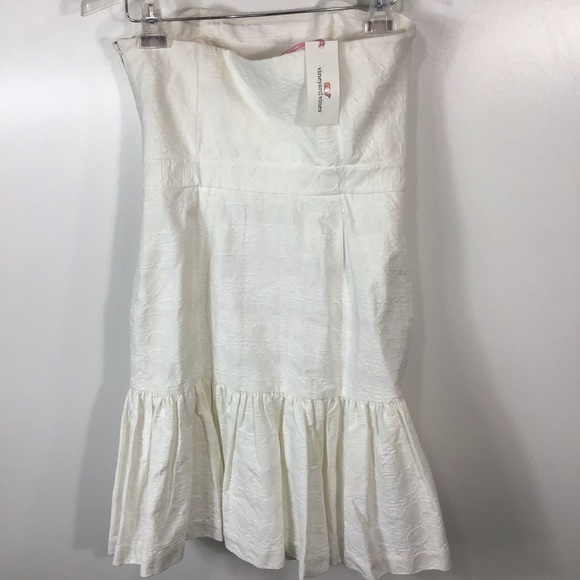 Vineyard Vines | Caning Jacquard Strapless Dress - Picture 8 of 9